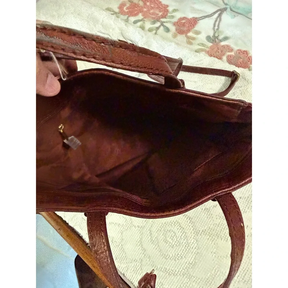 Fossil Camilla Convertible Backpack Tote Mahogany Brown Leather Bag ZB7517